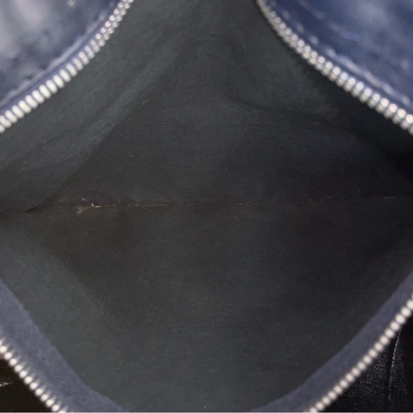 Auth Christian Dior Trotter Canvas X
Leather Navy x Brown Boston Bag - Picture 8 of 12